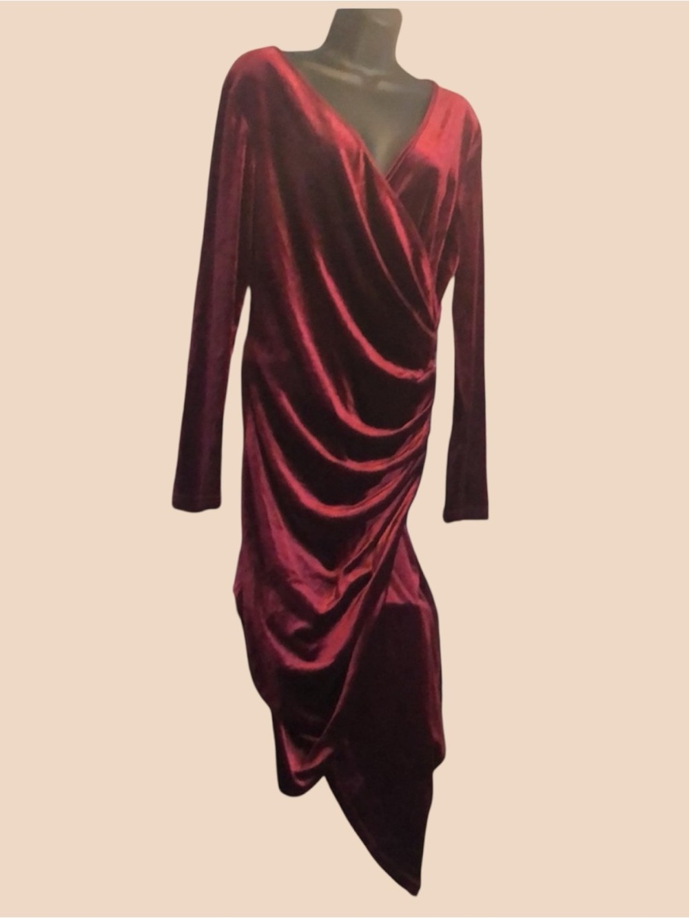 🫶Dress for Women Date Night Out Velvet Bridesmaid V  NWT🍷🍇